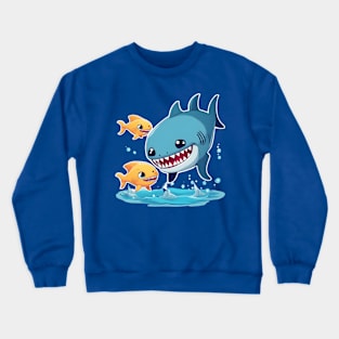 fishes with shark Crewneck Sweatshirt